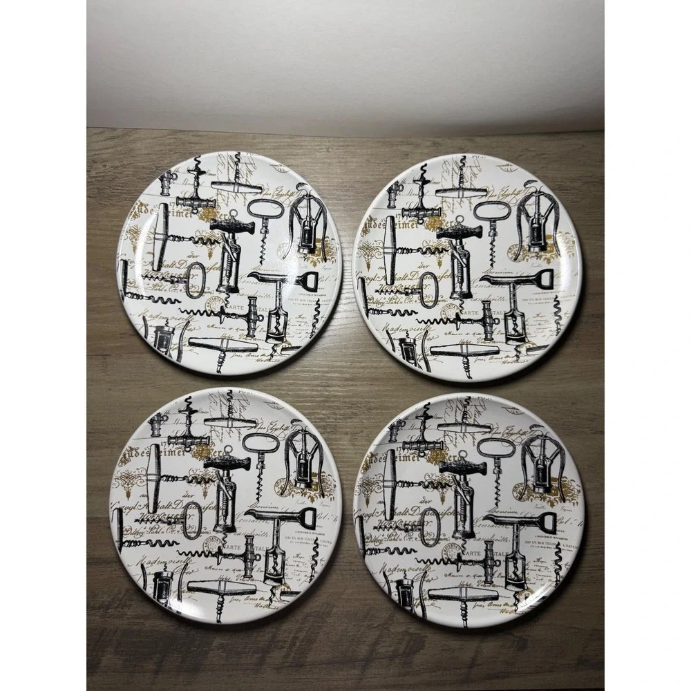 Signature Housewares 4pc Cork Screws Plates 6